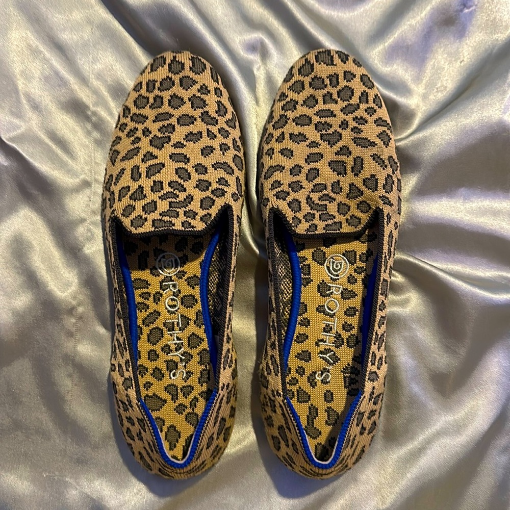Rothy’s The Loafer leopard flats 8.5